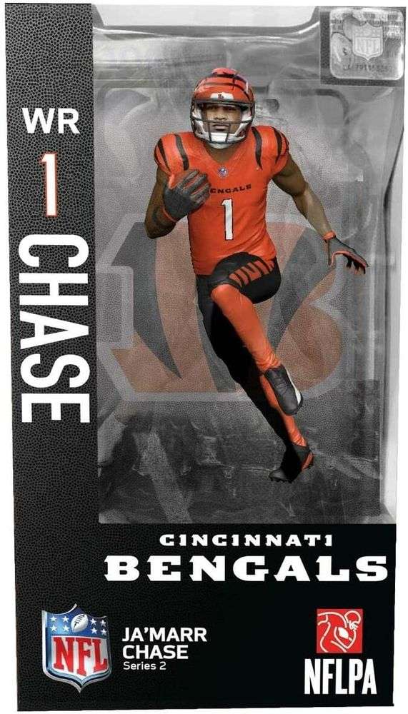 NFL Football Wave 2 Ja'Marr Chase Cincinnati Bengals 7 Inch Action Figure - figurineforall.ca