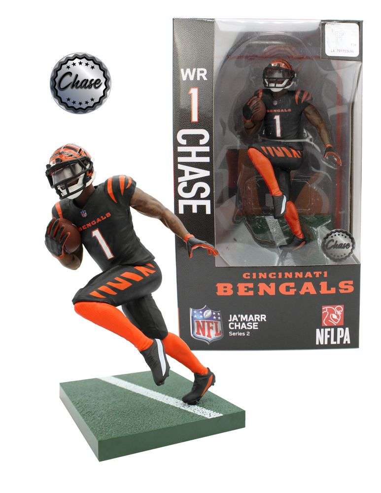 NFL Football Wave 2 Ja'Marr Chase Cincinnati Bengals CHASE 7 Inch Action Figure - figurineforall.ca