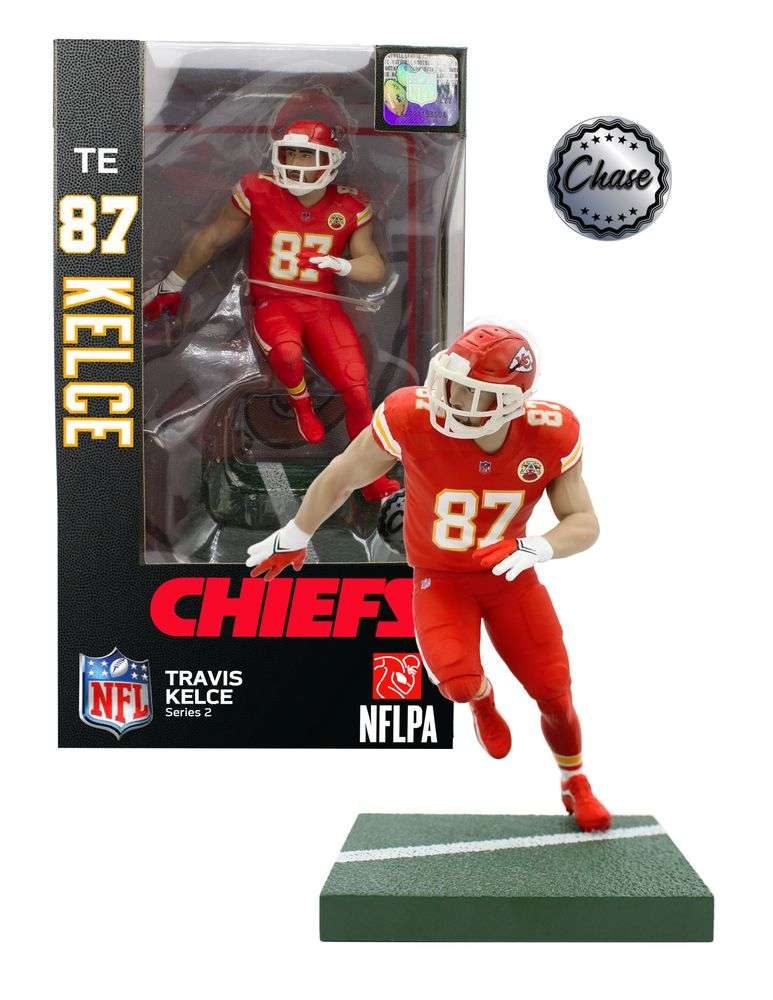 NFL Football Wave 2 Travis Kelce Kansas City Chiefs CHASE 7 Inch Action Figure - figurineforall.ca