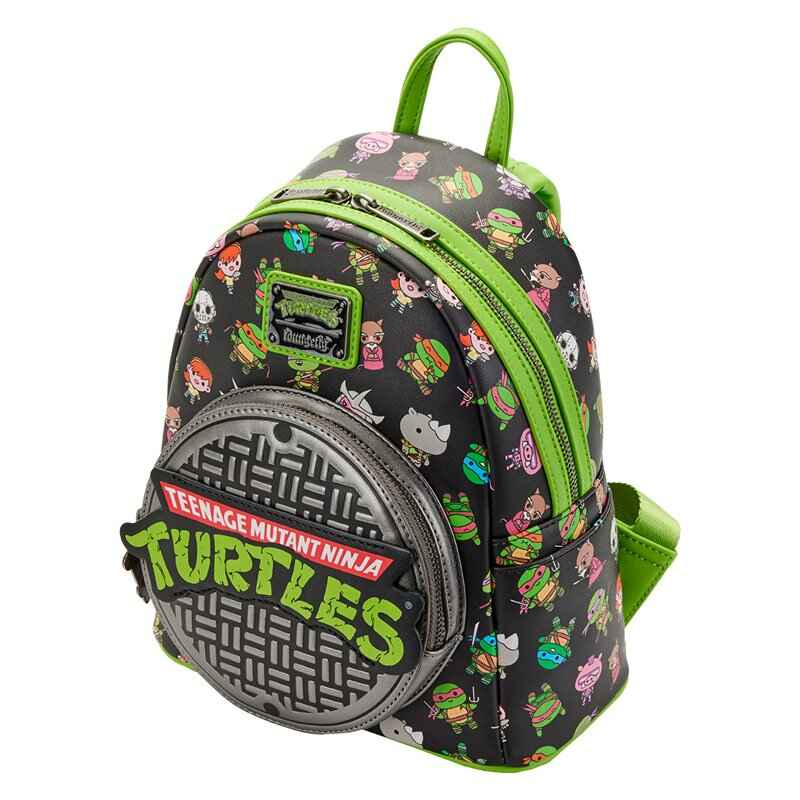 Loungefly Teenage Mutant Ninja Turtles Sewer Cap Mini Backpack Shoulder Bag - figurineforall.ca