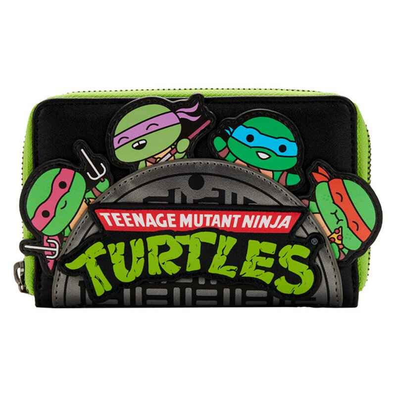 Loungefly Teenage Mutant Ninja Turtles Sewer Cap Around Zip Wallet - figurineforall.ca
