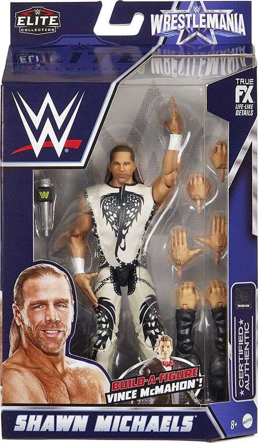 WWE Wrestlemania Elite Collection BAF Vince McMahon - Shaun Michaels 6 Inch Action Figure - figurineforall.com