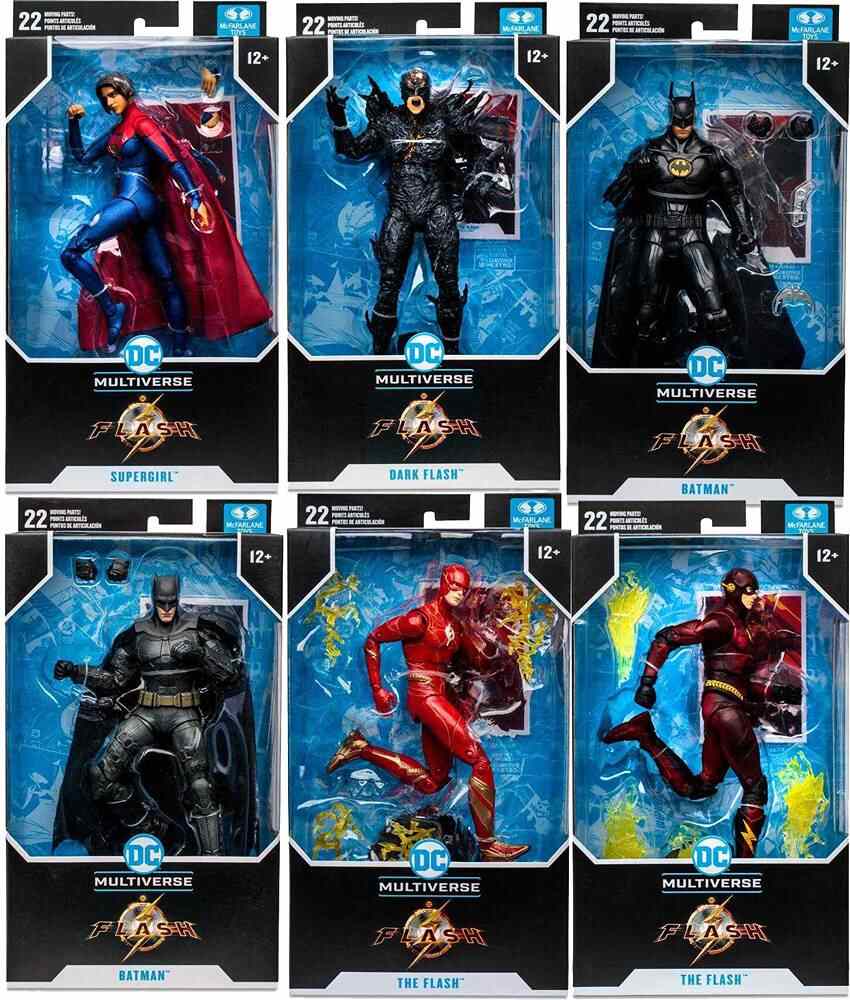 DC Multiverse Movie The Flash - Set of (6)  7 Inch Action Figure