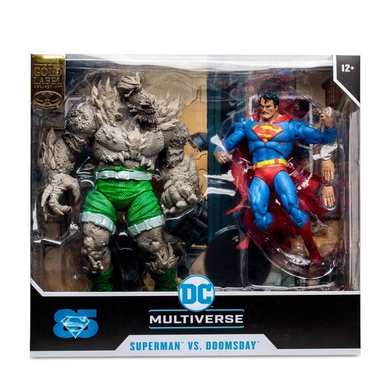 DC Multiverse Superman Vs. Doomsday (Gold Label) 2-Pack 7 Inch Megafig Action Figure