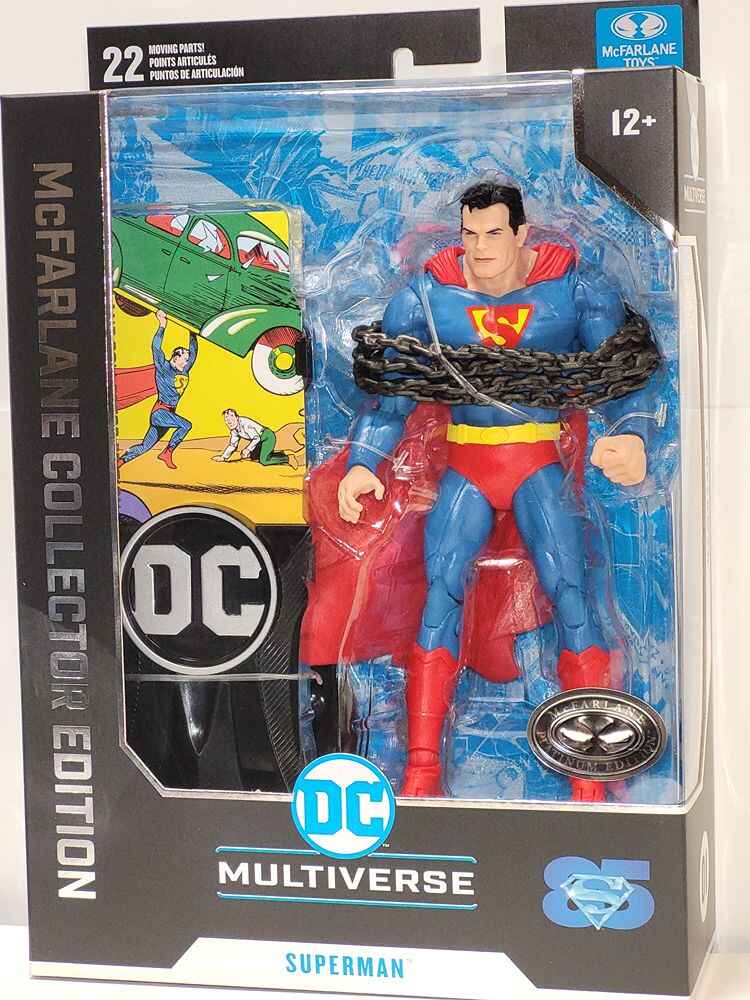 DC Multiverse Collector Edition Series Superman (Action Comics #1) Platinum 7 Inch Action Figure - figurineforall.ca