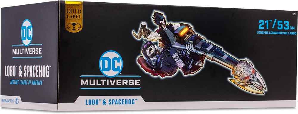 DC Multiverse Lobo and Spacehog (Justice League of America) Gold Label 7 Inch Scale Action Figure with Vehicle