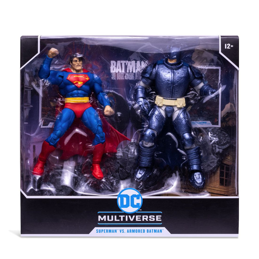 DC Multiverse Comic Batman The Dark Knight Returns Batman vs Superman 7 Inch 2-Pack Action Figure - figurineforall.ca