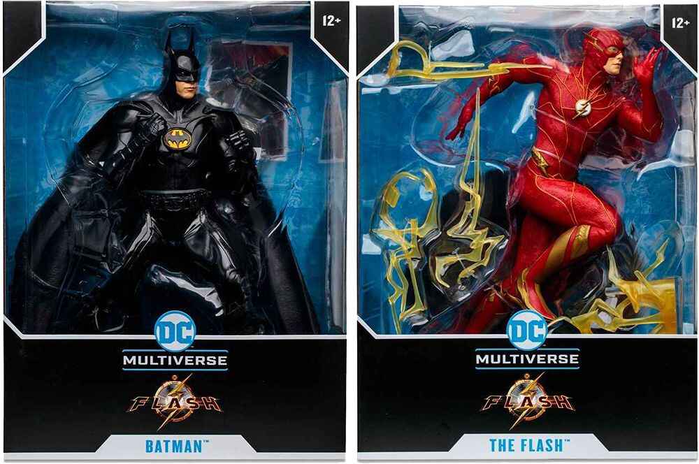 DC Multiverse Movie The Flash - Set of 2 (Flash and Batman) 12 Inch Statue - figurineforall.ca