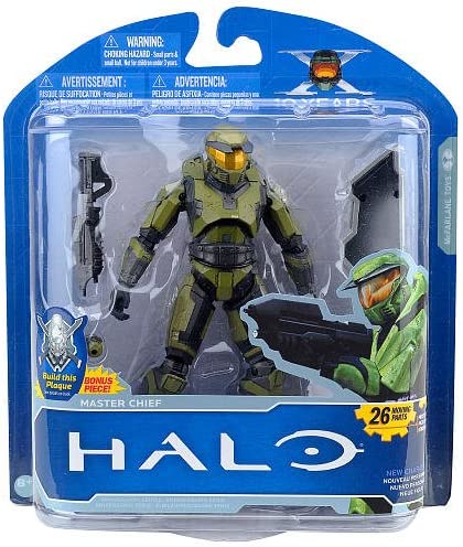 Halo: Combat Evolved 10th Anniversary Series 1 Master Chief (Plaque Edition) 5.5 Inch Action Figure - figurineforall.ca