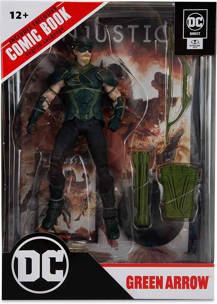 DC Multiverse Comics Page Punchers Injustice 2 - Green Arrow W Comic 7 Inch Action Figure - figurineforall.ca