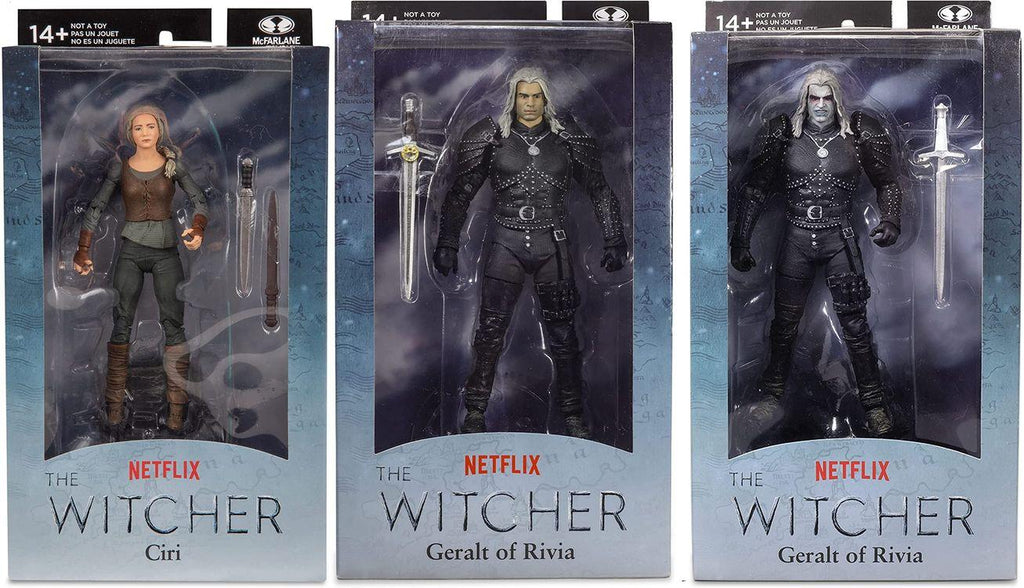 The Witcher Netflix Wave 2 Set of 3 (Geralt of Rivia, Ciri, Geralt Witcher Mode) 7 Inch Action Figure Season 2 - figurineforall.com
