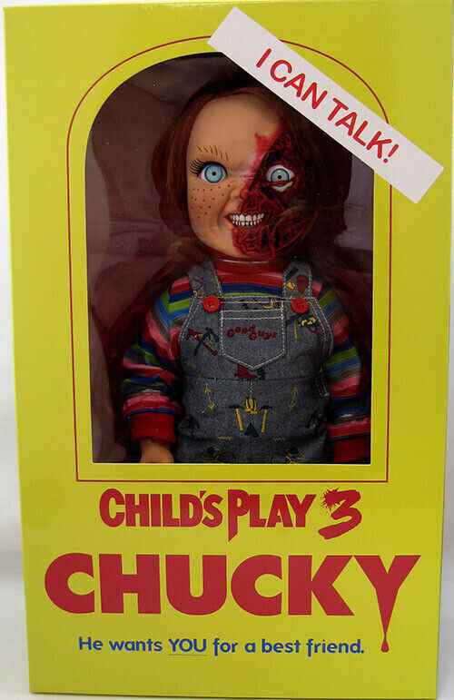 Child's Play 3 Chucky Pizza Face 15 Inch MDS Mega Scale Talking Doll - figurineforall.ca