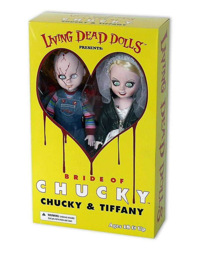 Living Dead Dolls Presents Childs Play - Chucky and Tiffany 10 Inch Dolls Box Set - figurineforall.com