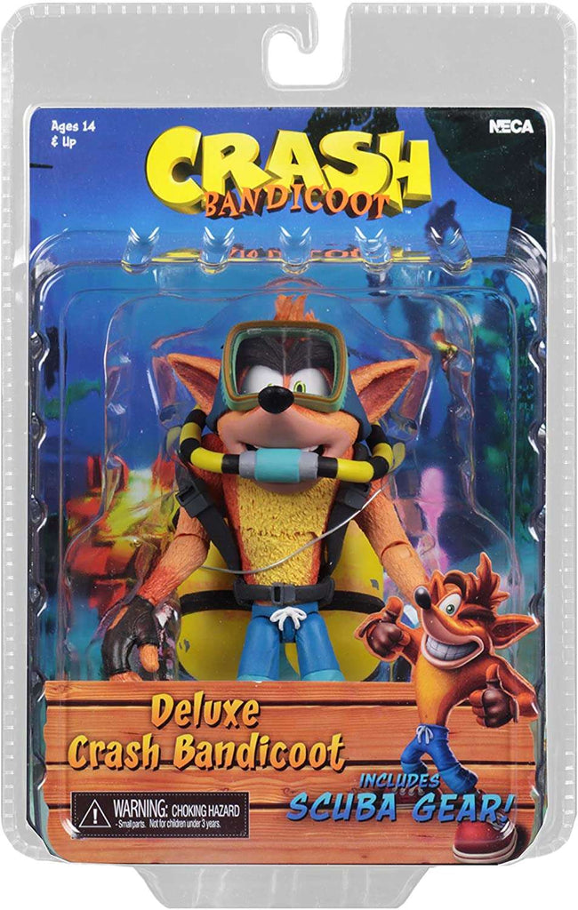 Crash Bandicoot - Crash with Scuba Diving Gear Deluxe 7 Inch Scale Action Figure - figurineforall.ca