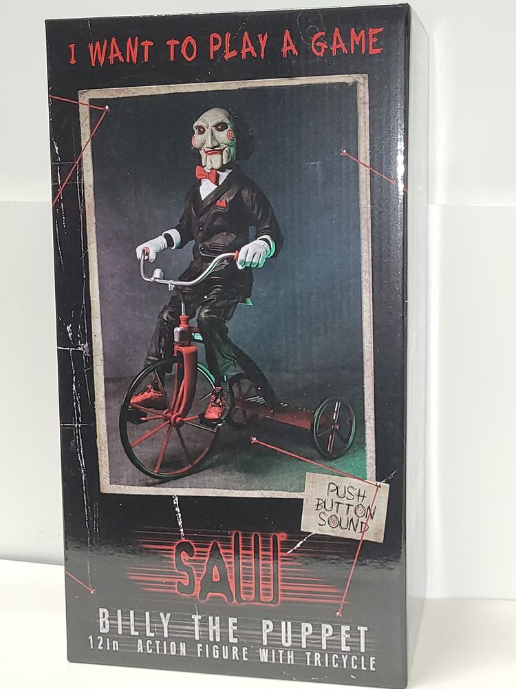 SAW Billy The Puppet on Tricycle 12 Inch Figure With Sound - figurineforall.ca