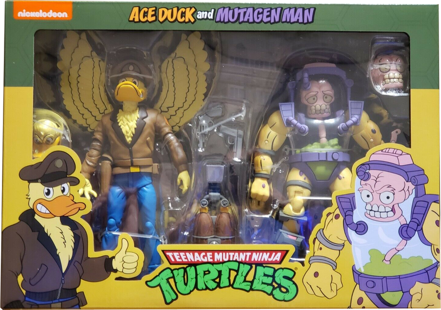 Teenage Mutant Ninja Turtles 1990 Cartoon Ace Duck and Mutagen 2-Pack 7 Inch Action Figure - figurineforall.com