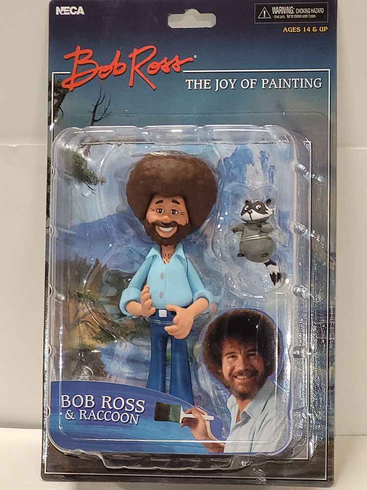 Toony Classics Bob Ross and Raccoon 5 Inch Action Figure