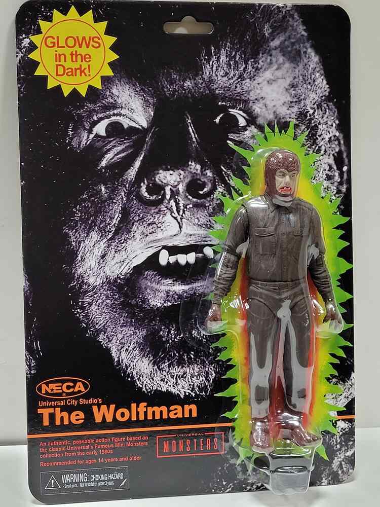 Universal Monsters Retro Glow In The Dark The Wolfman 7 Inch Figure
