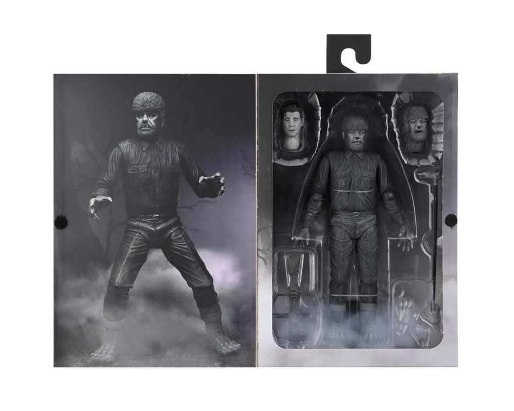 Universal Monsters The Wolf Man 7 Inch Ultimate Black and White Action Figure Wolfman - figurineforall.com