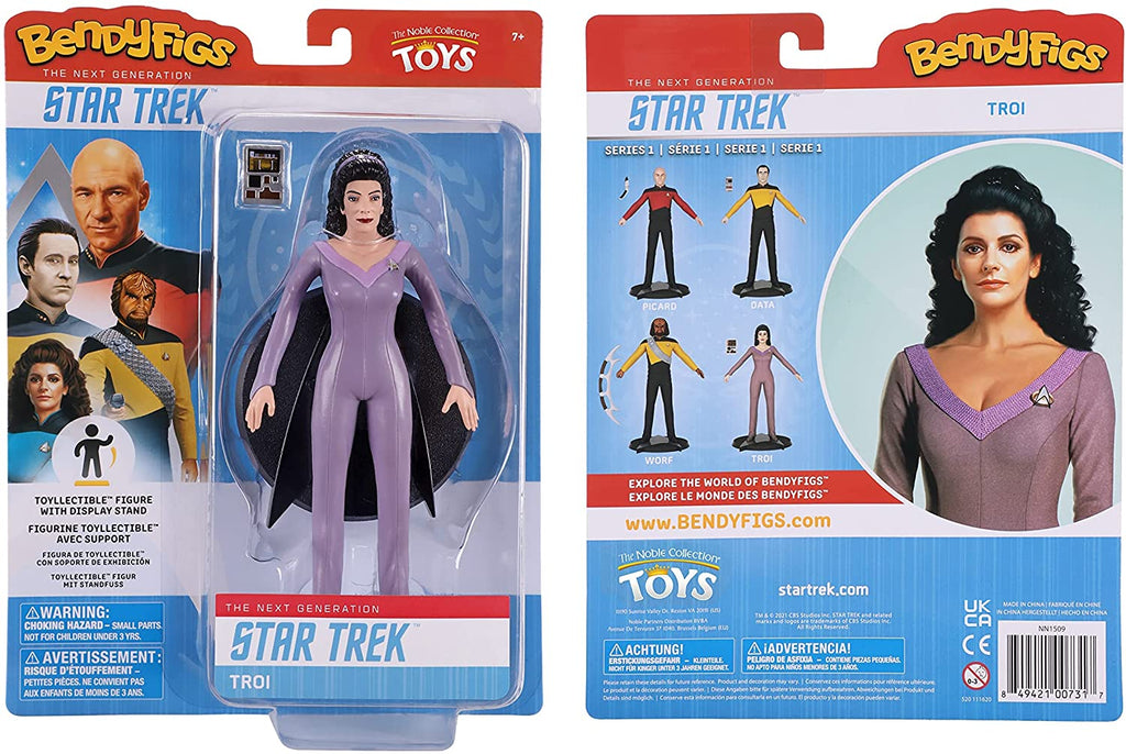 BendyFigs Star Trek The Next Generation Troi 7 Inch Figure - figurineforall.ca