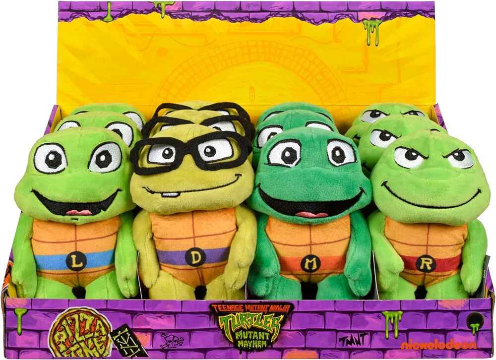 Teenage Mutant Ninja Turtles Mutant Mayhem 6.5 Inch Plush - Set of 4 (Leo, Donnie, Raph, Mickey)