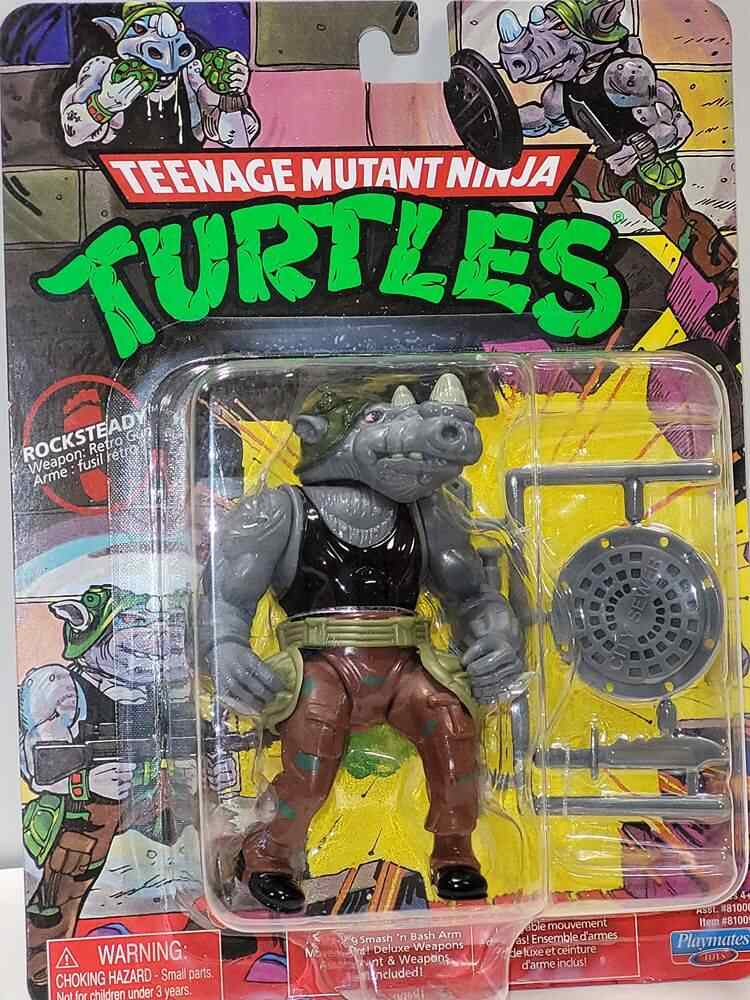Teenage Mutant Ninja Turtles Classic Basic Retro 4 Inch Action Figure - Rocksteady
