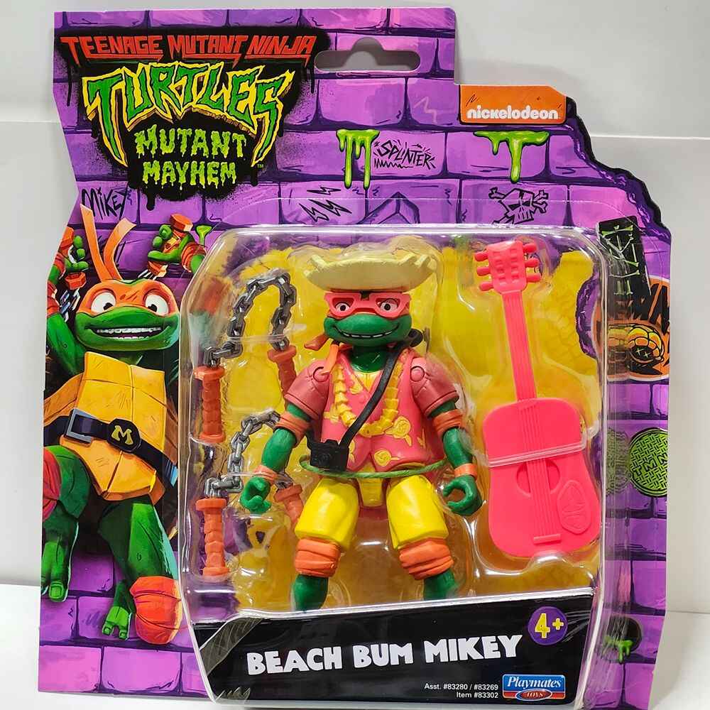 Teenage Mutant Ninja Turtles Mutant Mayhem 6 Inch Action Figure - Michelangelo Beach Bum Disguise