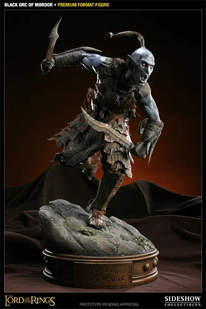 Lord of the Rings Black Orc of Mordor 20 Inch Premium Format Statue Sideshow 300075 - figurineforall.ca