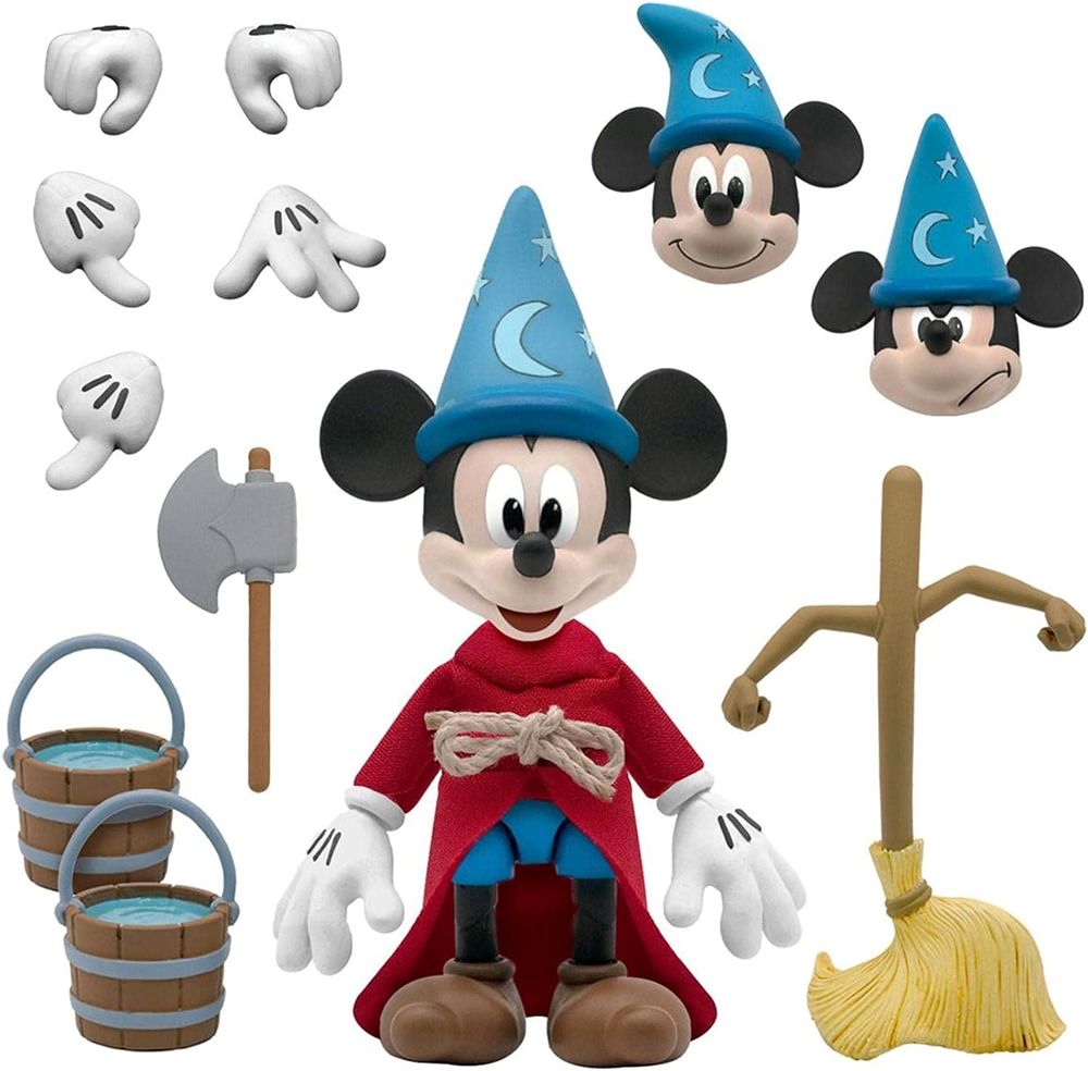 Disney Sorcerers Apprentice Mickey Mouse Ultimate 6 Inch Action Figure - figurineforall.ca