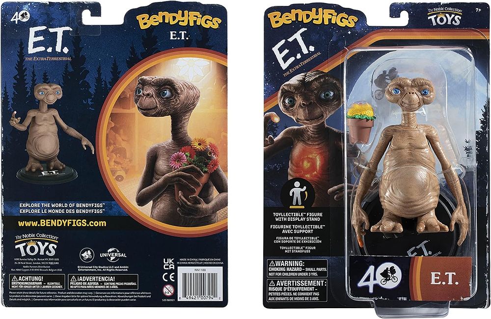 BendyFigs E.T. The Extra-Terrestrial 5.5 Inch Figure - E.T.