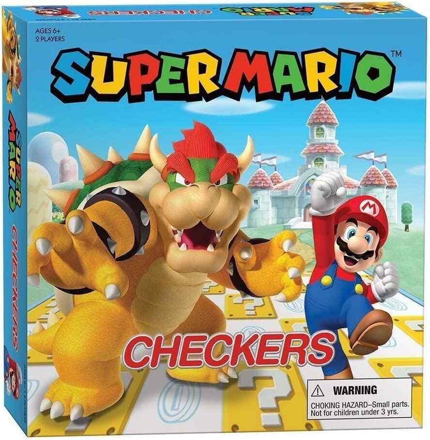 Checkers Super Mario with Bowser Collectors Edition Set - figurineforall.ca