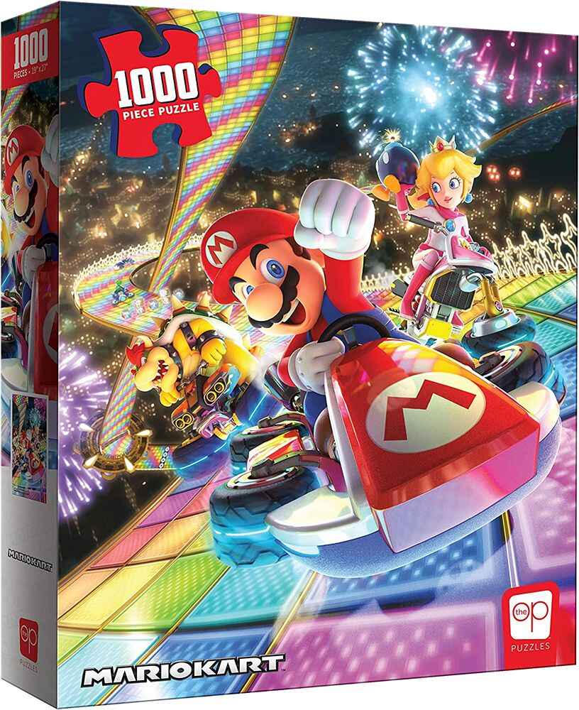 Puzzle 1000 Pieces - Super Mario Mario Kart Rainbow Road Jigsaw Puzzle - figurineforall.ca