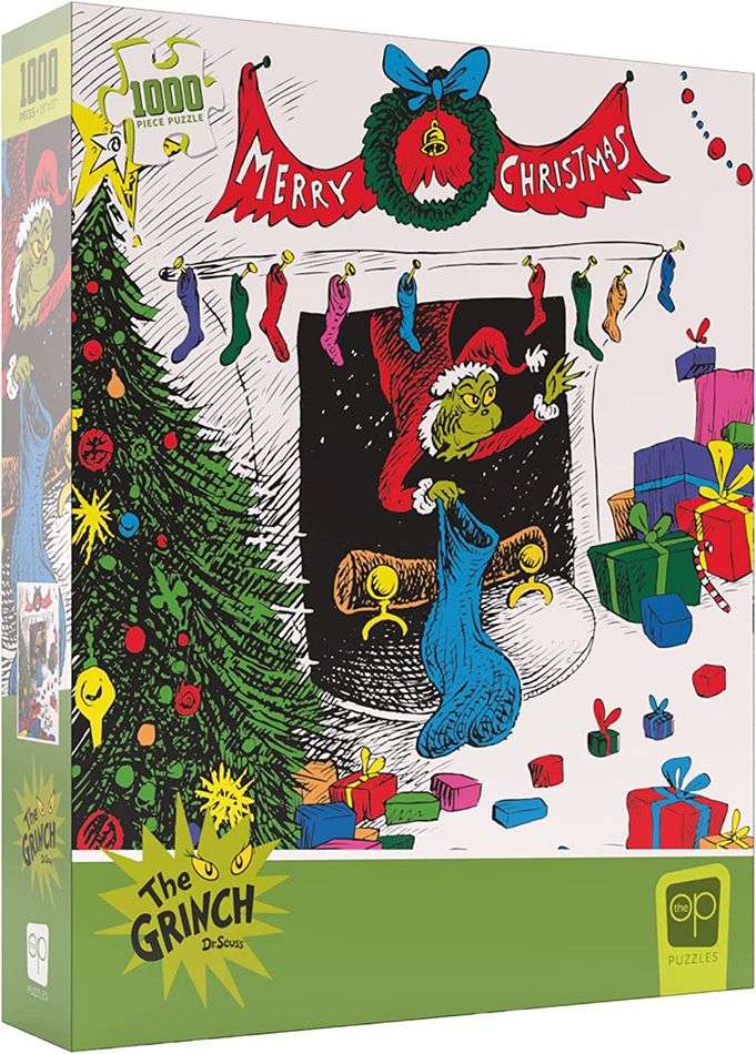 Puzzle 1000 Pieces - Dr. Seuss Merry Grinchmas Jigsaw Puzzle - figurineforall.ca